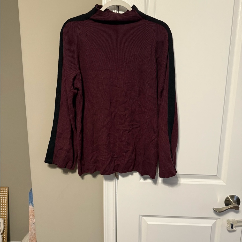 Trouvé Women's Burgundy and Black Top